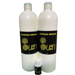 مدیوم پورینگ سان کد 11 بسته 2 عددی حجم 2000 میلی لیتر به همراه روغن سیلیکون