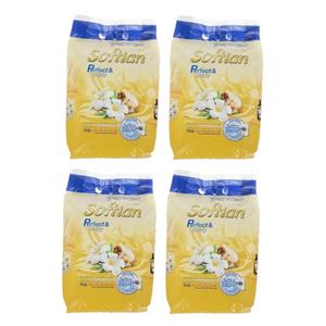 پودر ماشین لباسشویی سافتلن مدل Perfect and Shiny وزن 3 کیلوگرم مجموعه 4 عددی