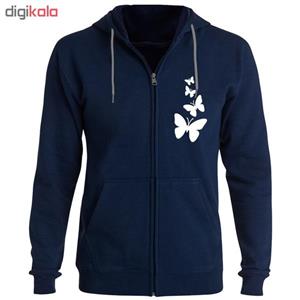 سویشرت زنانه طرح پروانه کد F56 رنگ سرمه ای