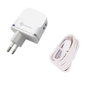 شارژر دیواری سولوفر مدل TC-01 به همراه کابل تبدیل USB-C