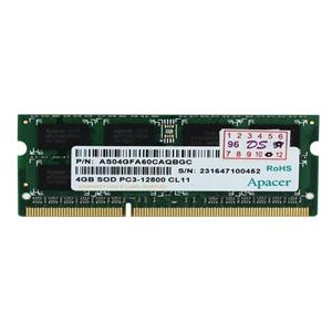 رم لپ تاپ اپیسر مدل DDR3 ، 1600MHZ ظرفیت 4 گیگابایت Apacer 12800 DDR3 1600MHZ Laptop Ram 4GB