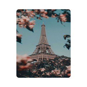 ماوس پد اطلس آبی طرح برج ایفل و گل مدل T7299