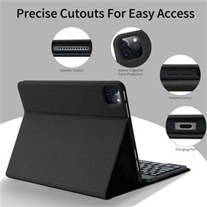 کیف کلاسوری کیبورد دار مدل pro 11 مناسب برای تبلت اپل iPad Pro 11 2021 / 2020 / 2018