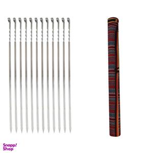 جای سیخ و سیخ جوجه کباب مدل پیک نیک مجموعه 12 عددی
