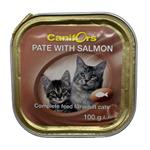 غذای کنسرو گربه کانی فورس مدل pate with Salmon بارگوپت وزن 100 گرم