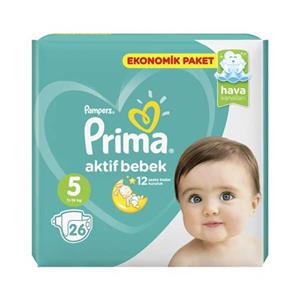 پوشک ضدحساسیت پریما لهستانی طرح جدید سایز 5 (26 عددی) Pampers 