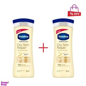 لوسیون بدن وازلین مدل DRY INTENSIVE CARE حجم 400 میلی لیتر به همراه لوسیون بدن وازلین مدل Aloe Sooth حجم 400 میلی لیتر