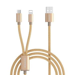کابل تبدیل USB به لایتنینگ / Micro USB روموس مدل New CB20A طول 1.5 متر