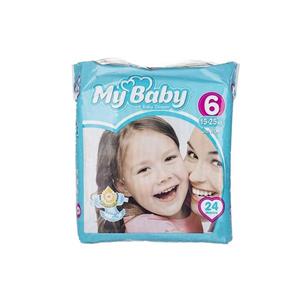 پوشک مای بیبی مدل Chamomile سایز 6 بسته 24 عددی My Baby Chamomile Size 6 Diaper Pack of 24