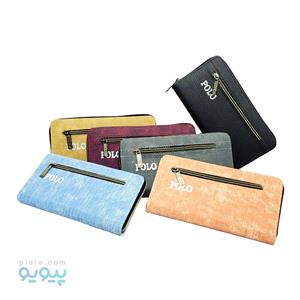 کیف پول زنانه زیپ خارجی مدل POLO