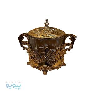 قندان شیشه ای فلزی مدل 78