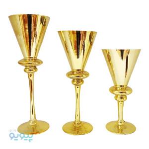 مجموعه ۳ عددی شمعدانی طلایی کد ۱۴