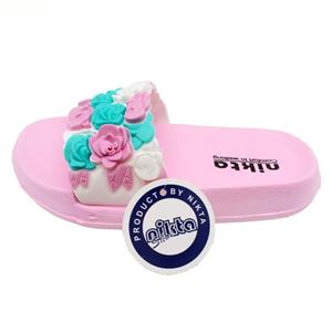 دمپایی دخترانه نیکتا مدل گل کد 03-397 رنگ صورتی