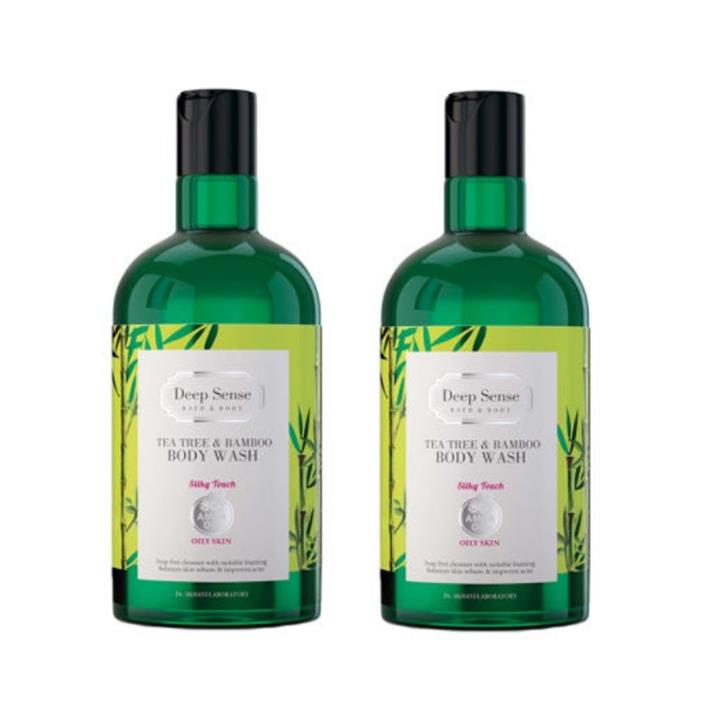 شامپو بدن بامبو و درخت چای دیپ سنس مناسب پوست چرب حجم  400 میل