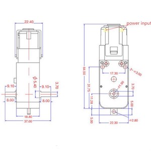 موتور گیربکس مدل 250RPM 3-6v بسته 2 عددی