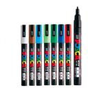 ماژیک یونی بال پوسکا مدل uni ball posca marker pc-3m بسته 8 عددی