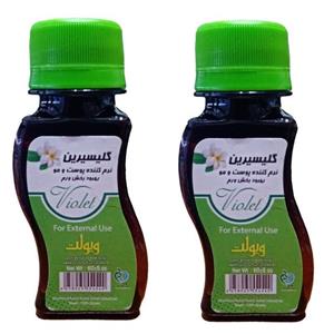 روغن بدن ویولت مدل گلیسیرین شقایق حجم 60 میلی لیتر بسته 2 عددی 