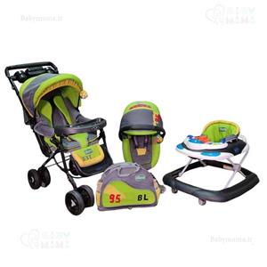 ست 4 تیکه کالسکه نوزاد چیکو chicoo مدل 95