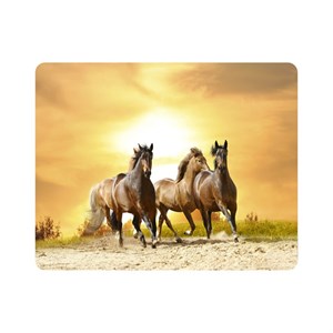 ماوس پد اطلس آبی طرح اسب و منظره  مدل T6961