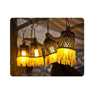 ماوس پد اطلس آبی طرح چراغ آویز  مدل T6954