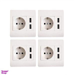پریز USB مدل تارا بسته 4 عددی