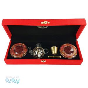 پک کادویی زعفران نگین بسته بندی مخمل بزرگ