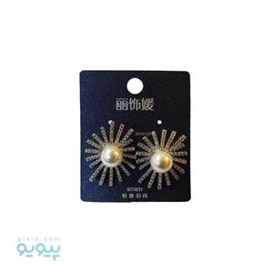 گوشواره نگین دار خورشید و مروارید