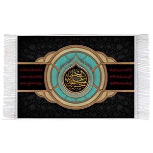 فرش ماشینی دیوارکوب اطلس آبی طرح حسن ابن علی مجتبی مدل T3051