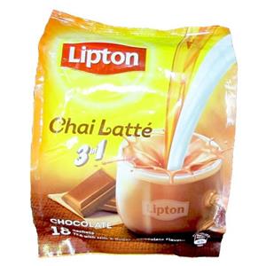 بسته ساشه چای لاته لیپتون مدل Chocolate 3 in 1 Lipton Chocolate 3 in1 Latte Sachets Tea