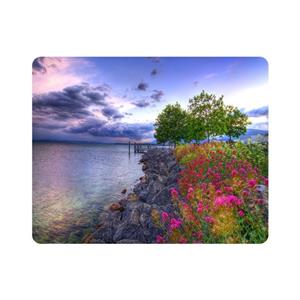 ماوس پد اطلس آبی طرح  دریا و درخت و گل و آسمان  مدل T7236