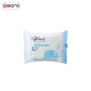 دستمال مرطوب یونی لد مدل Normal To Combination Skin بسته 20 عددی Uni Led Normal To Combination Skin Wet Wipes 20 pcs