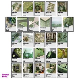 استیکر کالامیکس طرح پنتون مدل pantone green مجموعه 26 عددی -