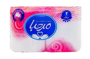 دستمال توالت مرحبا مدل MAR_TOIL2GHOL_301 بسته 2 عددی