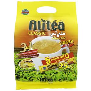 بسته ساشه چای علی تی مدل Ginger 3 1 Alitea Single Serving Sachets Tea 