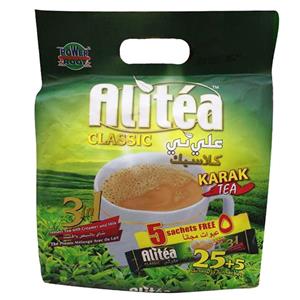 بسته ساشه چای علی تی مدل Karak 3 in 1 Alitea Single Serving Sachets Tea 