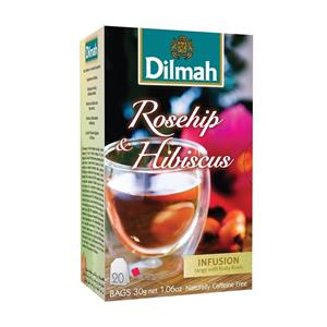 بسته دمنوش گیاهی دیلما مدل Roseship And Hibiscus Dilmah Herbal Tea Bags 