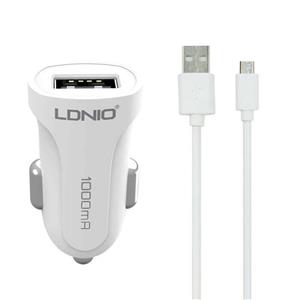 شارژر فندکی الدینیو مدل L-C17 به همراه کابل تبدیل microUSB