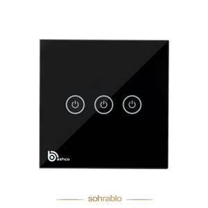 کلید سه پل لمسی هوشمند گلدور/LENA