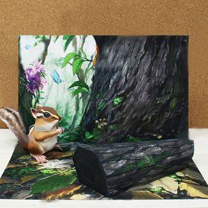 بازی آموزشی مدل کاردستی دایوراما جنگل و سنجاب