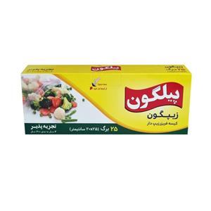 کیسه زیپ دار پیلگون مدل زیپگون 25x20 بسته 25 عددی 