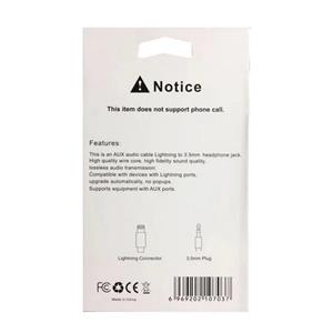 کابل تبدیل لایتنینگ به AUX مدل Adapter Cable طول 1 متر