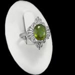 انگشتر الکساندریت الماس تراش نقره زنانه طرح پارمین
