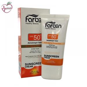 کرم ضد آفتاب بدون رنگ فاربن مدل Anti-Aging Protection-SPF۵۰