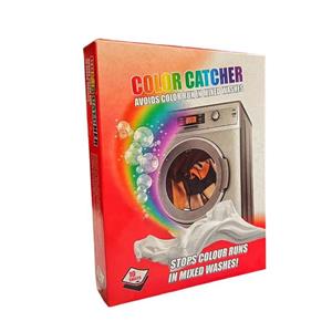 دستمال جذب رنگ لباس مدل COLOR CATCHER بسته 10 عددی