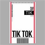استیکر لپ تاپ مارکت میکس طرح تیکت تیک تاک TikTok ticket کد 1129MMIX