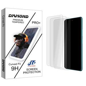 محافظ صفحه نمایش شیشه ای جی اف مدل Diamond Glass MIX3 مناسب برای گوشی موبایل پلاس P10 Plus بسته سه عددی JF Screen Protector For Gplus Pack Of 3 