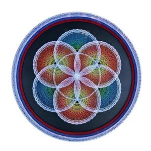 تابلو میخ و نخ مدل ماندالا 3 بعدی طرح دانه حیات کد SAM-0022