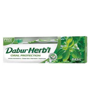 خمیردندان دابور هربال مد Oral Protection وزن 150 گرم به همراه مسواک با برس متوسط