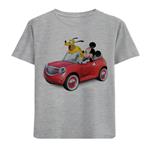 تی شرت آستین کوتاه بچگانه مدل میکی و ماشین قرمز F648