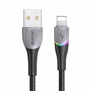 کابل RGB لایتنینگ اپل 1.2 متری برند یوسمز مدل USAMS US-SJ541 U77 Lightning RGB Cable 1.2m